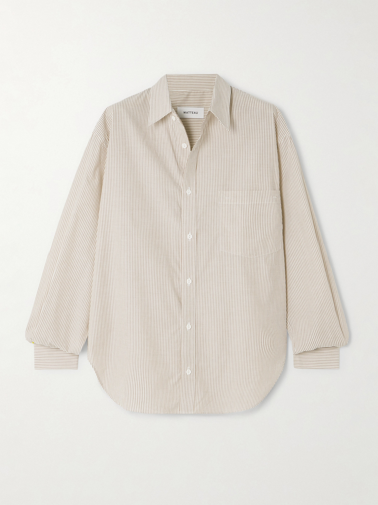 Matteau - Striped Organic Cotton-poplin Shirt - White