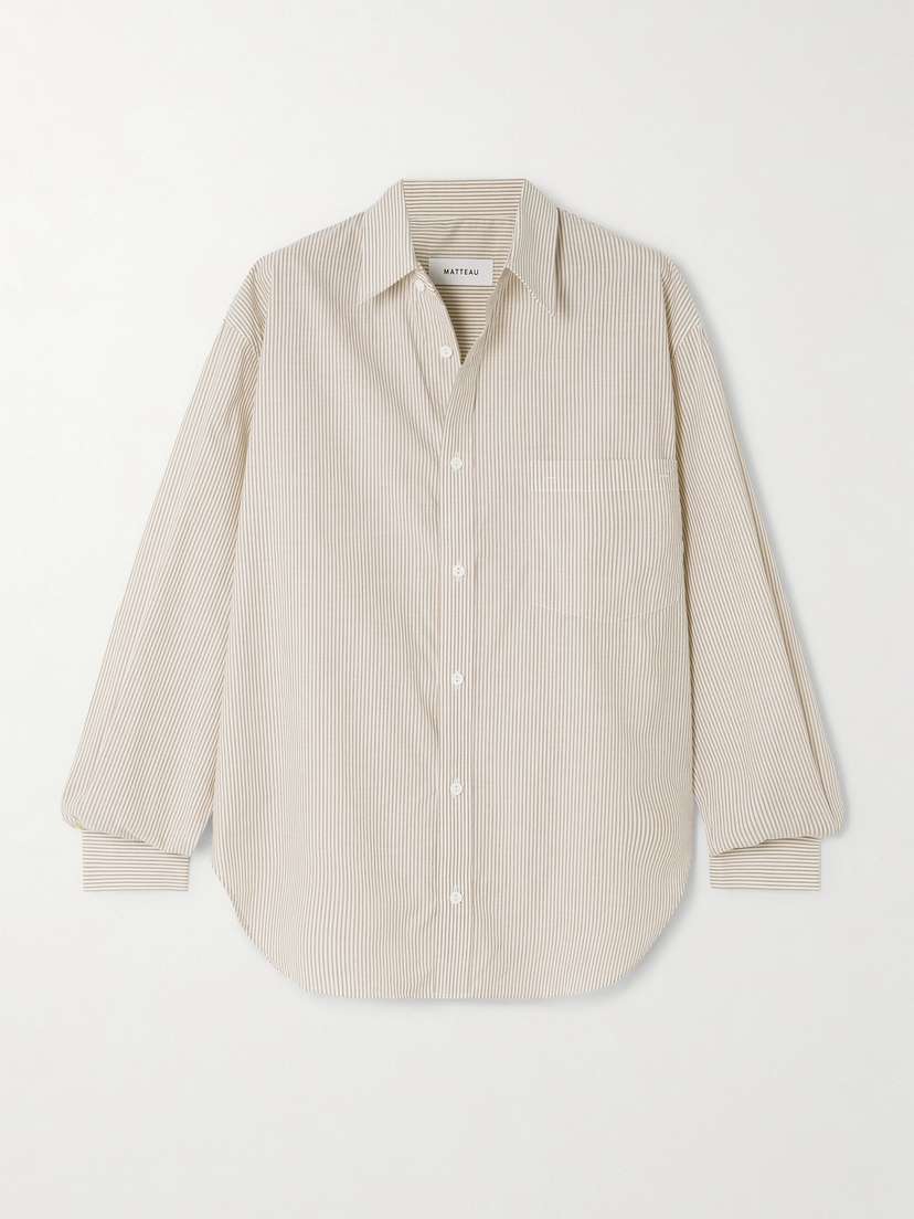 Matteau Striped Organic Cotton-poplin Shirt