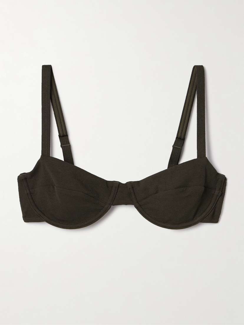 Matteau Stretch Recycled-crepe Underwired Bikini Top