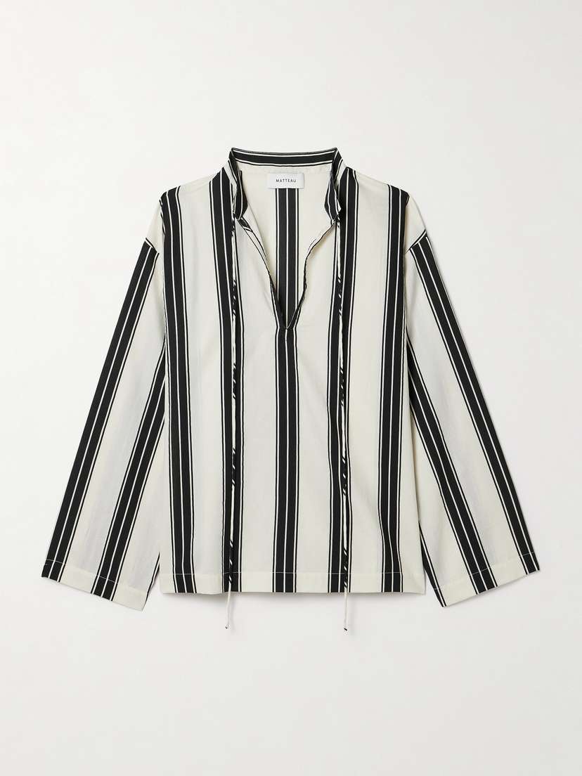 Matteau Striped Organic Cotton-blend Tunic