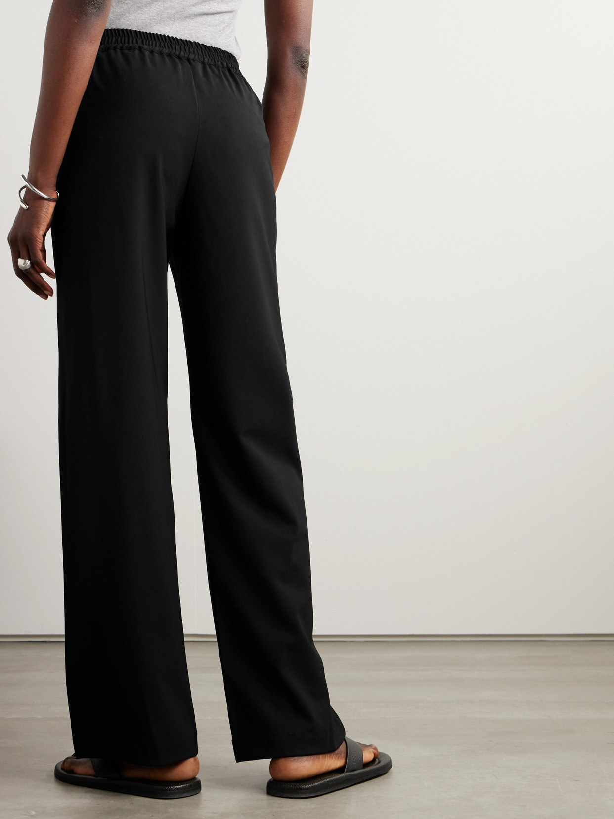 MATTEAU WOOL-BLEND STRAIGHT-LEG PANTS