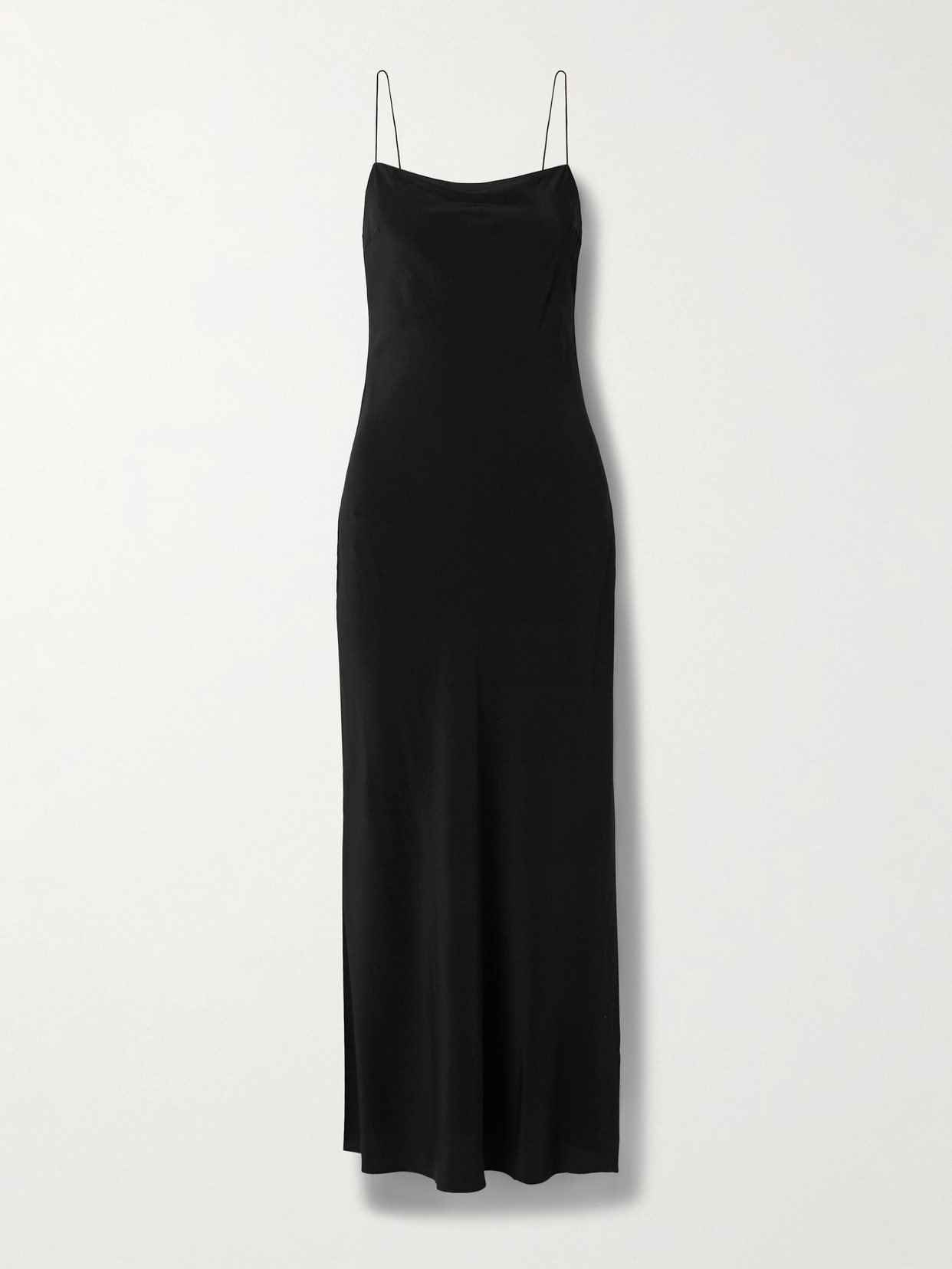 Matteau + Net Sustain Organic Silk Maxi Dress In Black