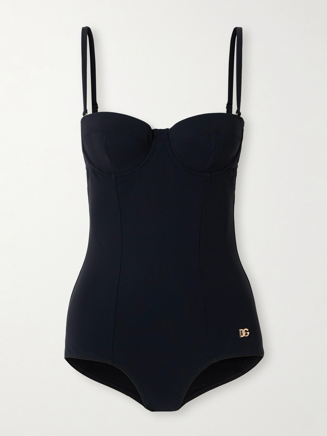 Dolce & Gabbana Cutout Underwired Swimsuit In Black