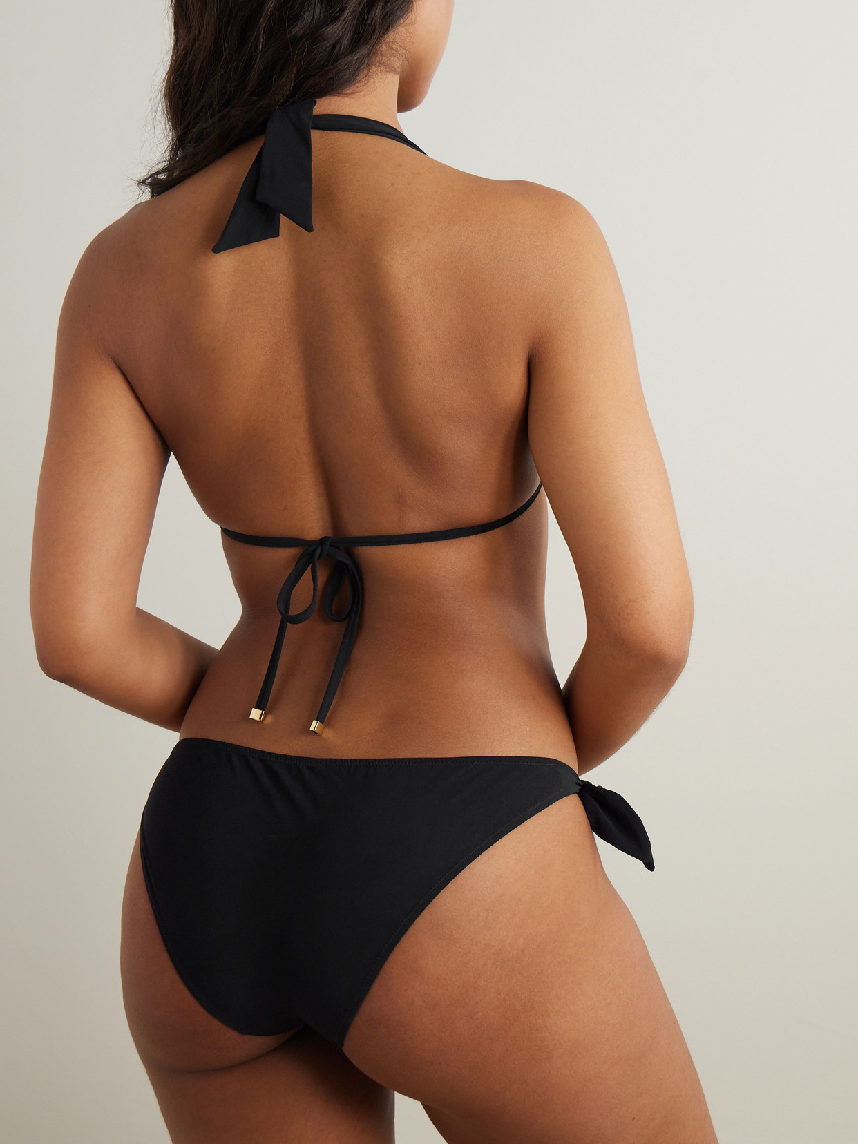 Dolce & Gabbana Padded Triangle Bikini Top In Black