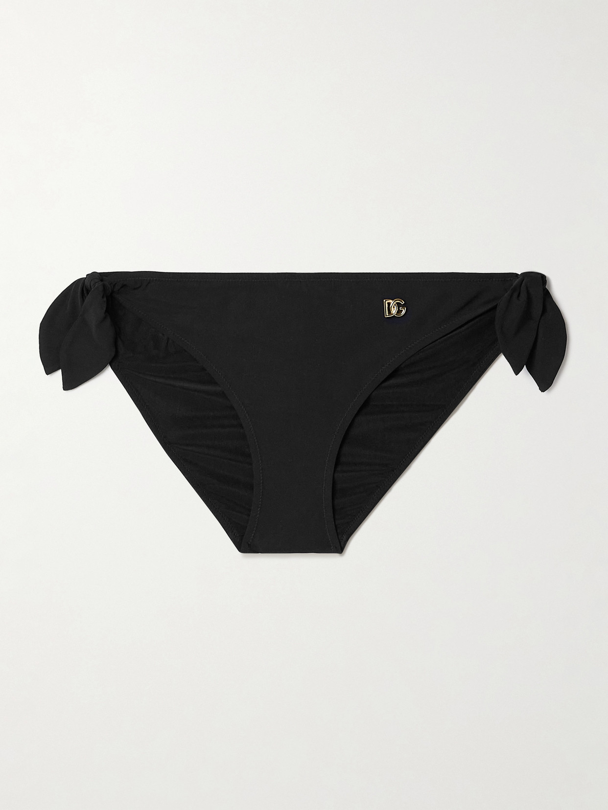 Dolce & Gabbana Embellished Bikini Briefs In Black