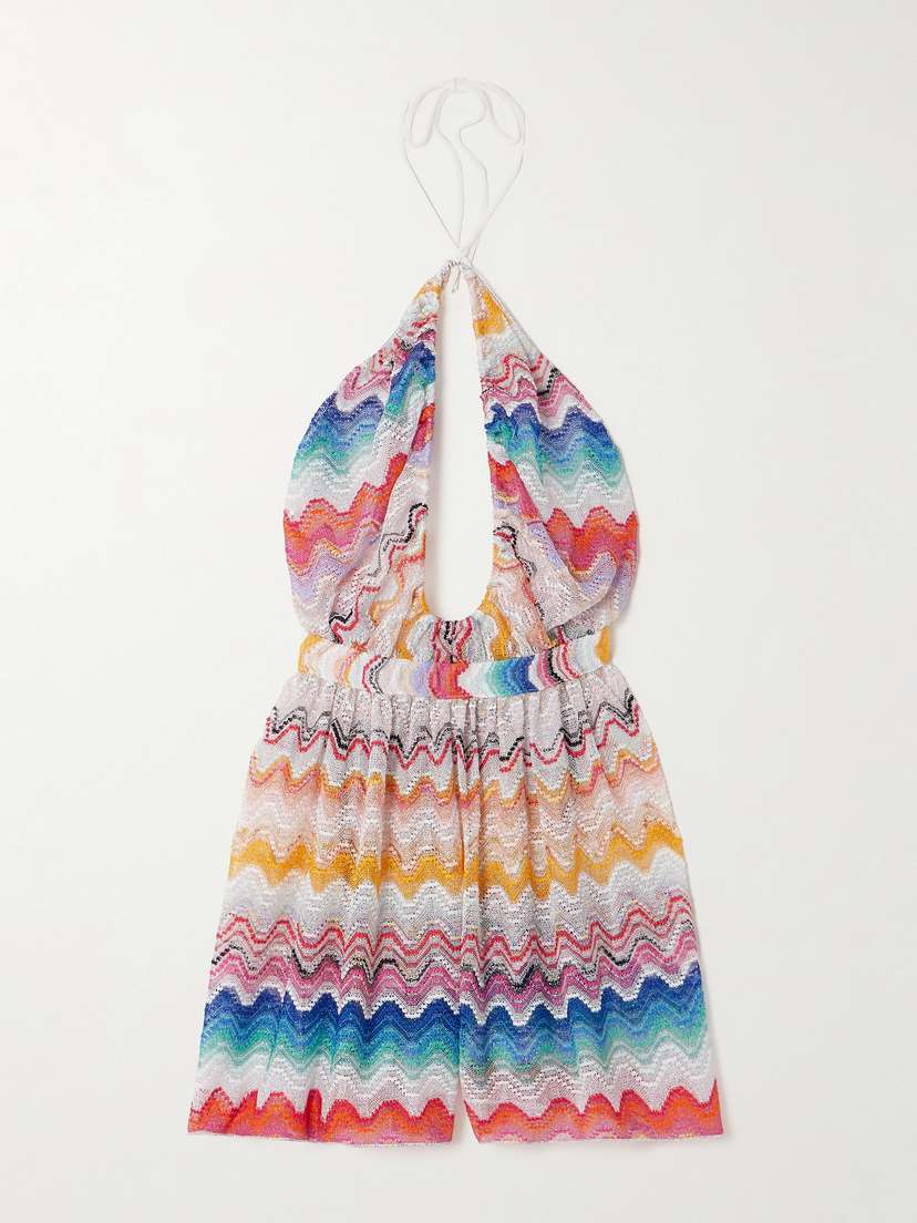 Missoni Crochet-knit Halterneck Playsuit