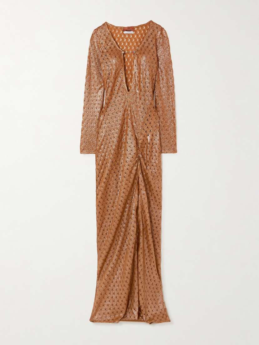 Missoni Embellished Metallic Crochet-knit Coverup