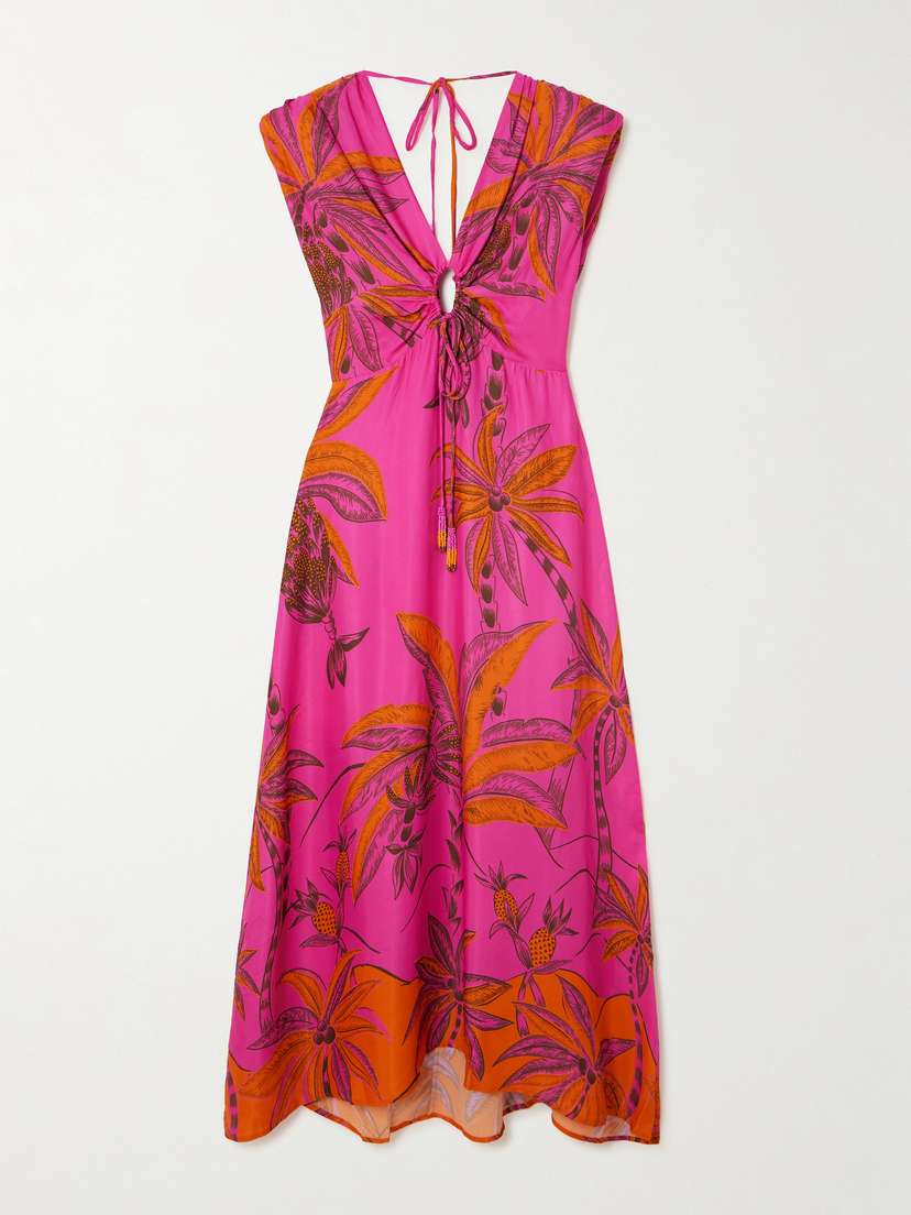 Farm Rio Beach Forest Printed Lenzing™ Ecovero™ Maxi Dress