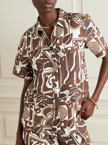 Mara Hoffman Finn printed hemp shirt