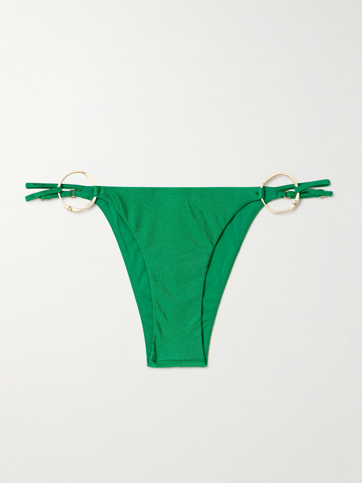 Cult Gaia Golda Embellished Bikini Briefs In Green