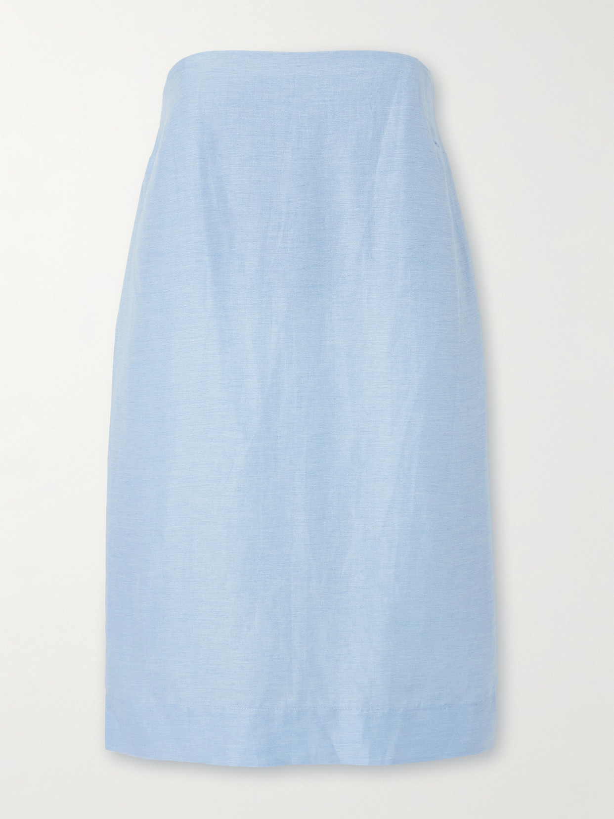 Shop Bondi Born Bormio Strapless Poplin Mini Dress In Blue