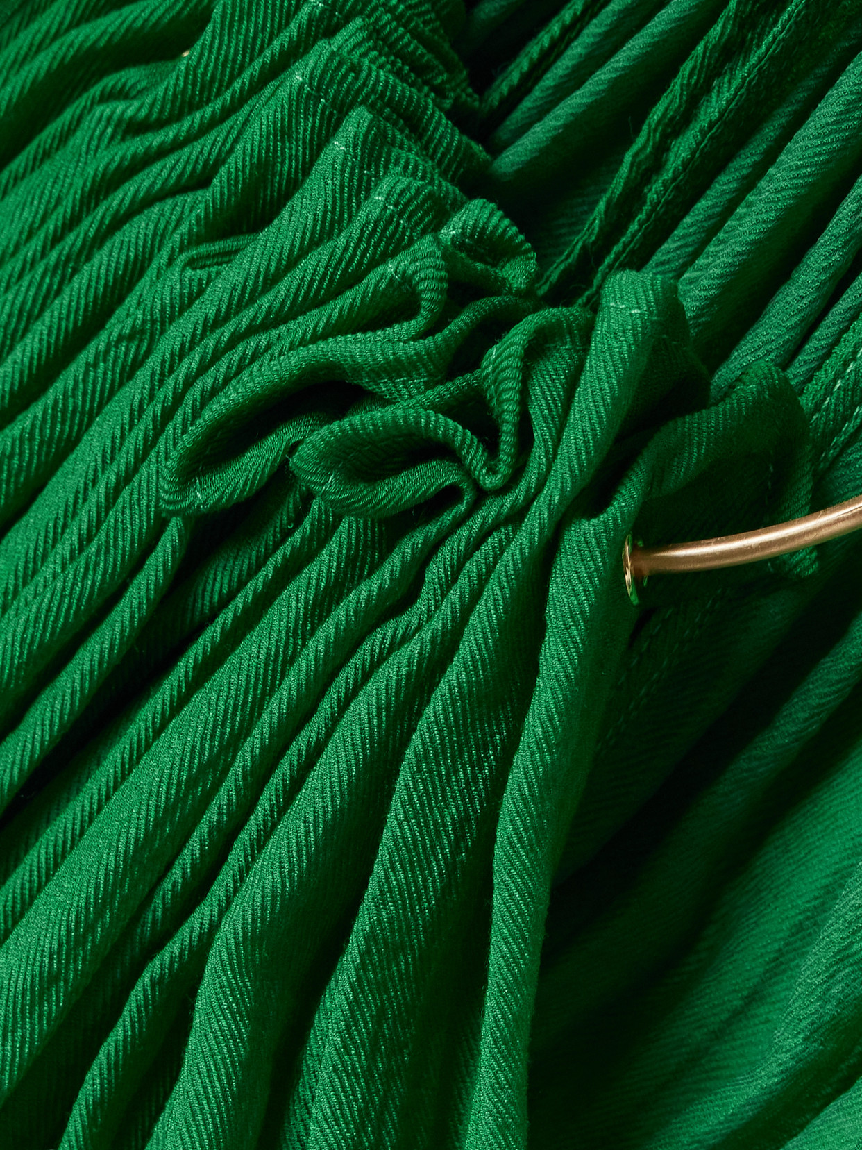 Cult Gaia Ree Dress In Green Wool And Polyester In Green