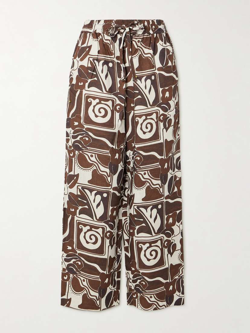 Mara Hoffman Jackie Printed Hemp Straight-leg Pants