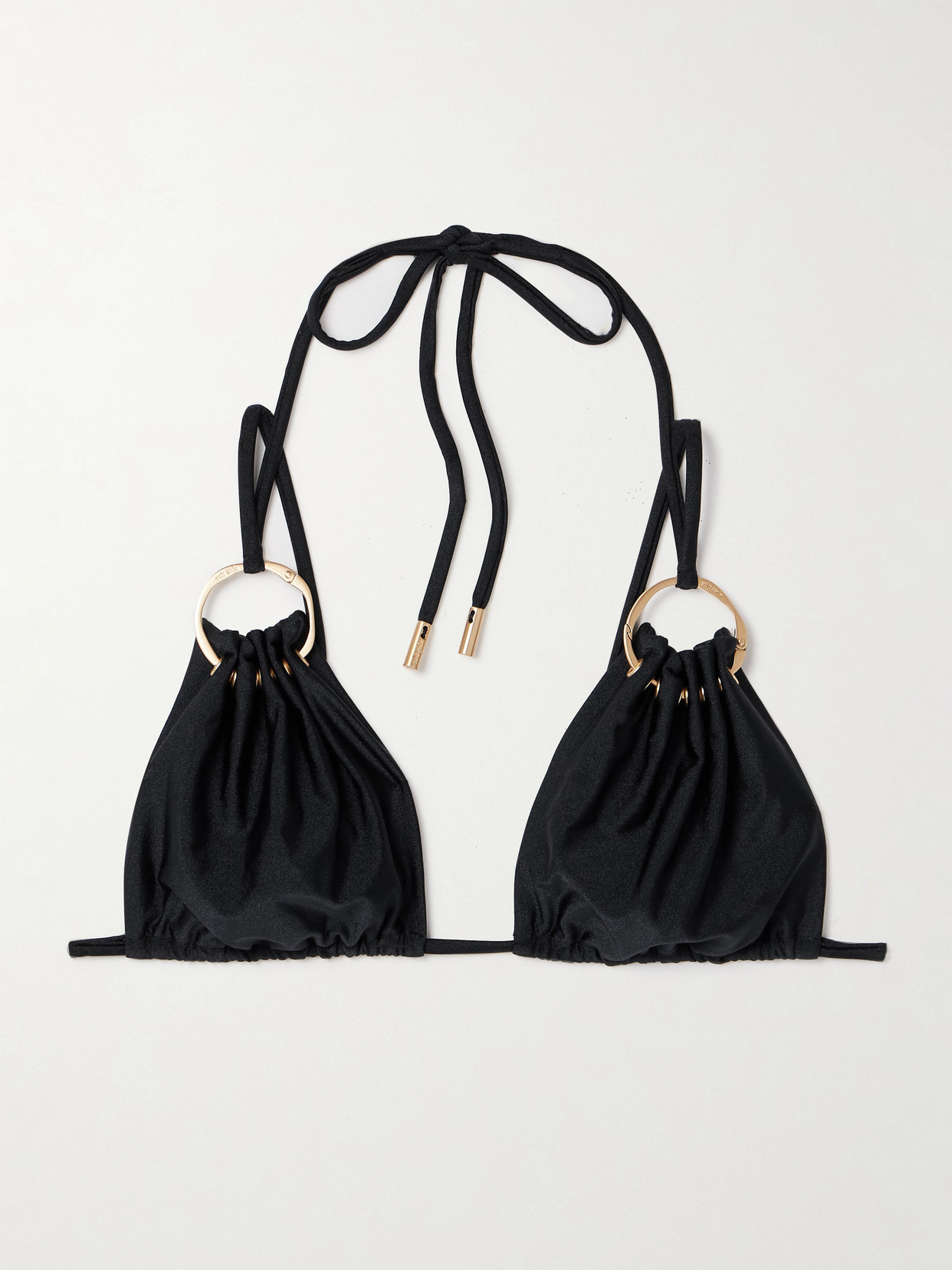 Cult Gaia - Golda Embellished Bikini Top - Black