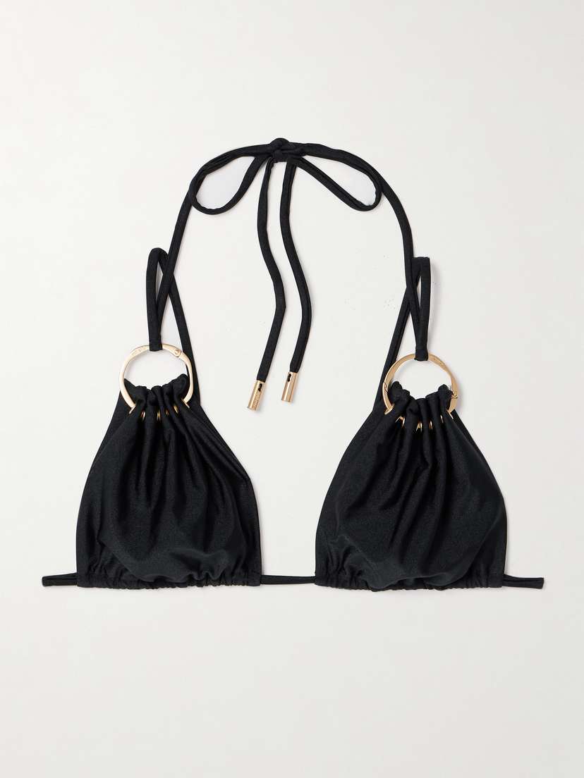 Cult Gaia Golda Embellished Bikini Top