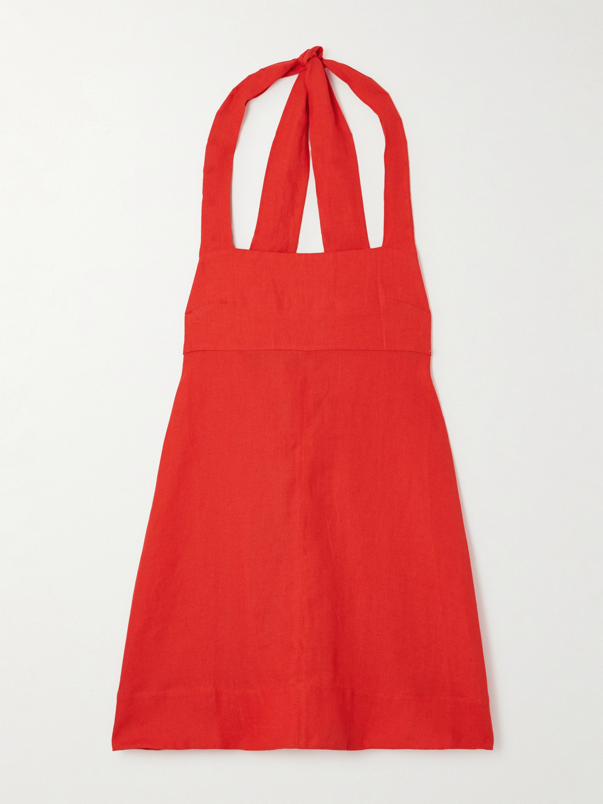 Bondi Born Delphi Organic Linen Halterneck Mini Dress In Orange | ModeSens Bondi Born Delphi Organic Linen Halterneck Mini Dress In Orange | ModeSens