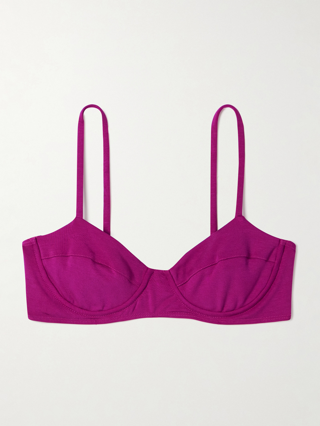 Mara Hoffman + Net Sustain Lua Underwired Bikini Top In Pink