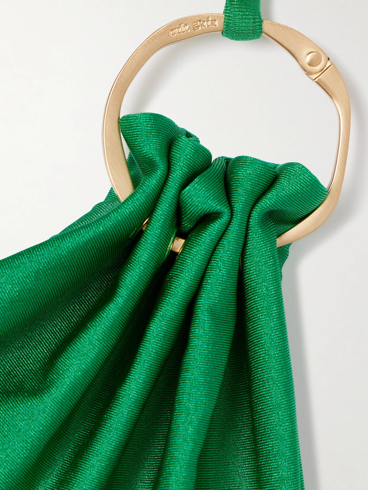 Cult Gaia Golda Embellished Bikini Top In Green