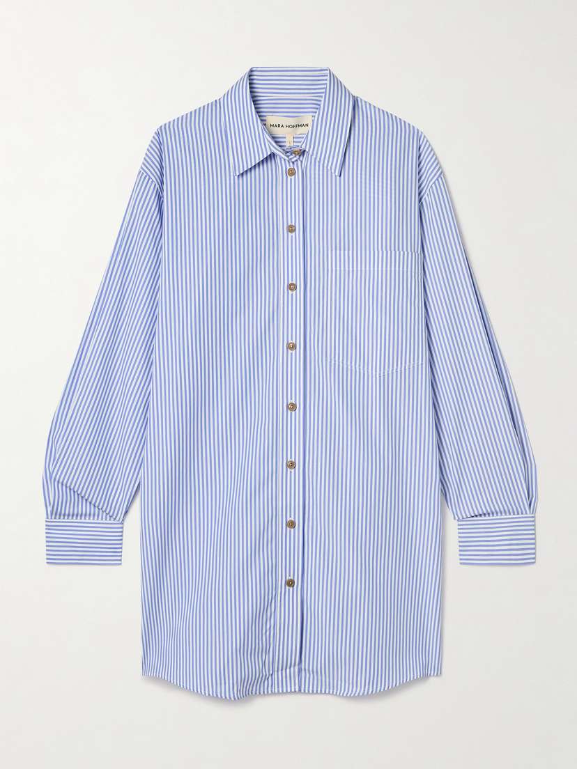 Mara Hoffman Hailey Striped Organic Cotton-poplin Shirt