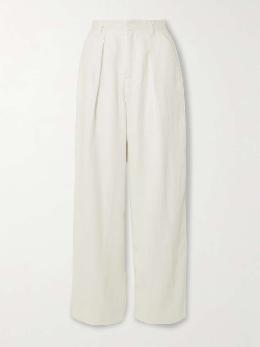 Mara Hoffman Marella Pleated Hemp Straight-leg Pants