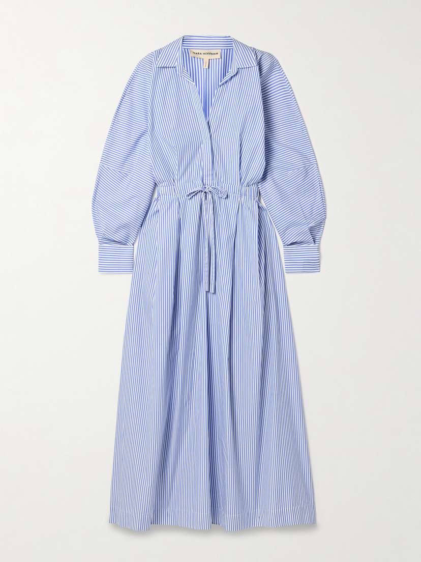 Mara Hoffman Colleen Striped Organic Cotton-poplin Maxi Shirt Dress - x large