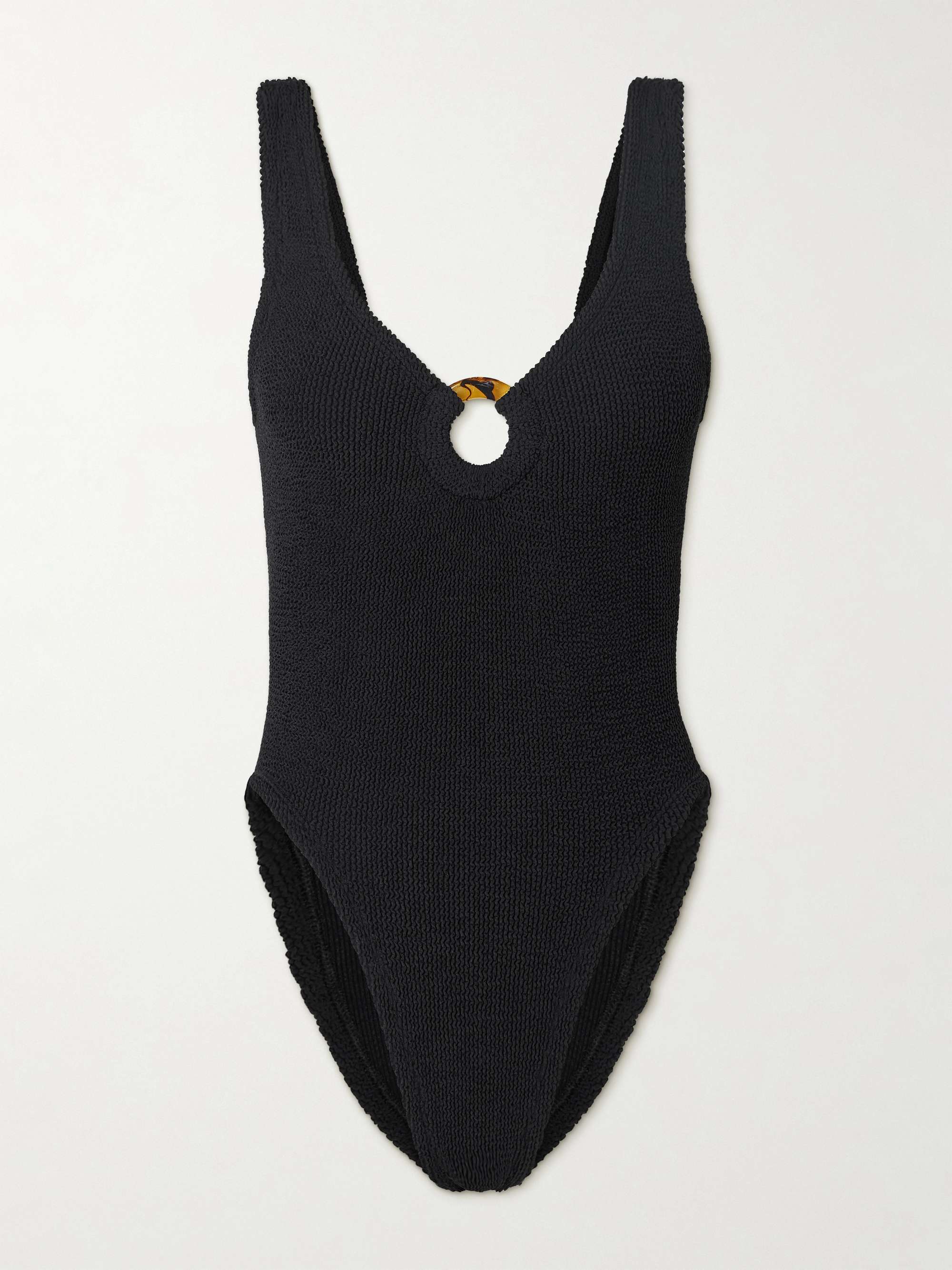 〈Hunza G〉セリーヌ スイム ブラック（関税込み） HUNZA G Celine Seersucker Swimsuit in Black | endource