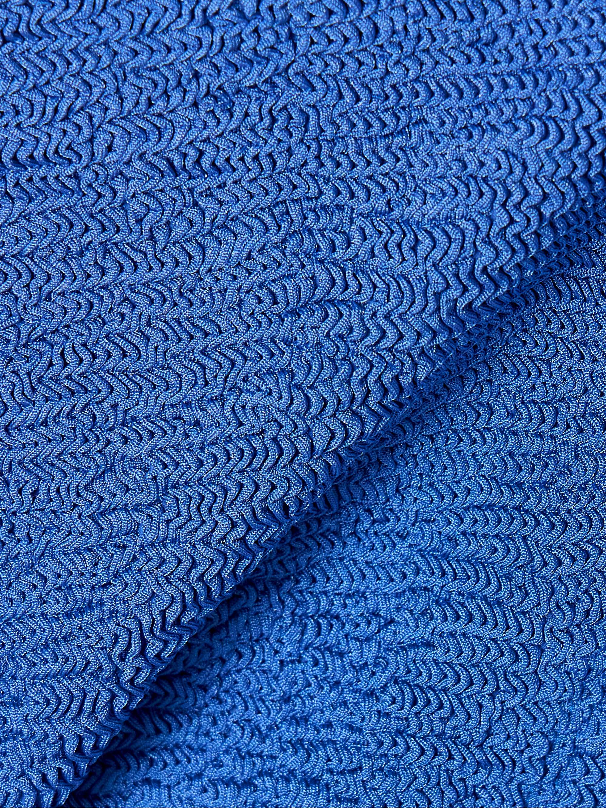 HUNZA G + NET SUSTAIN Jamie twist-front seersucker bikini
