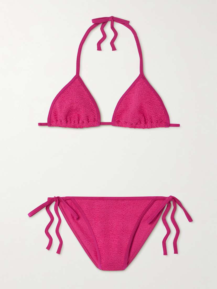 Hunza G Gina Metallic Seersucker Bikini - Beachwear One Size