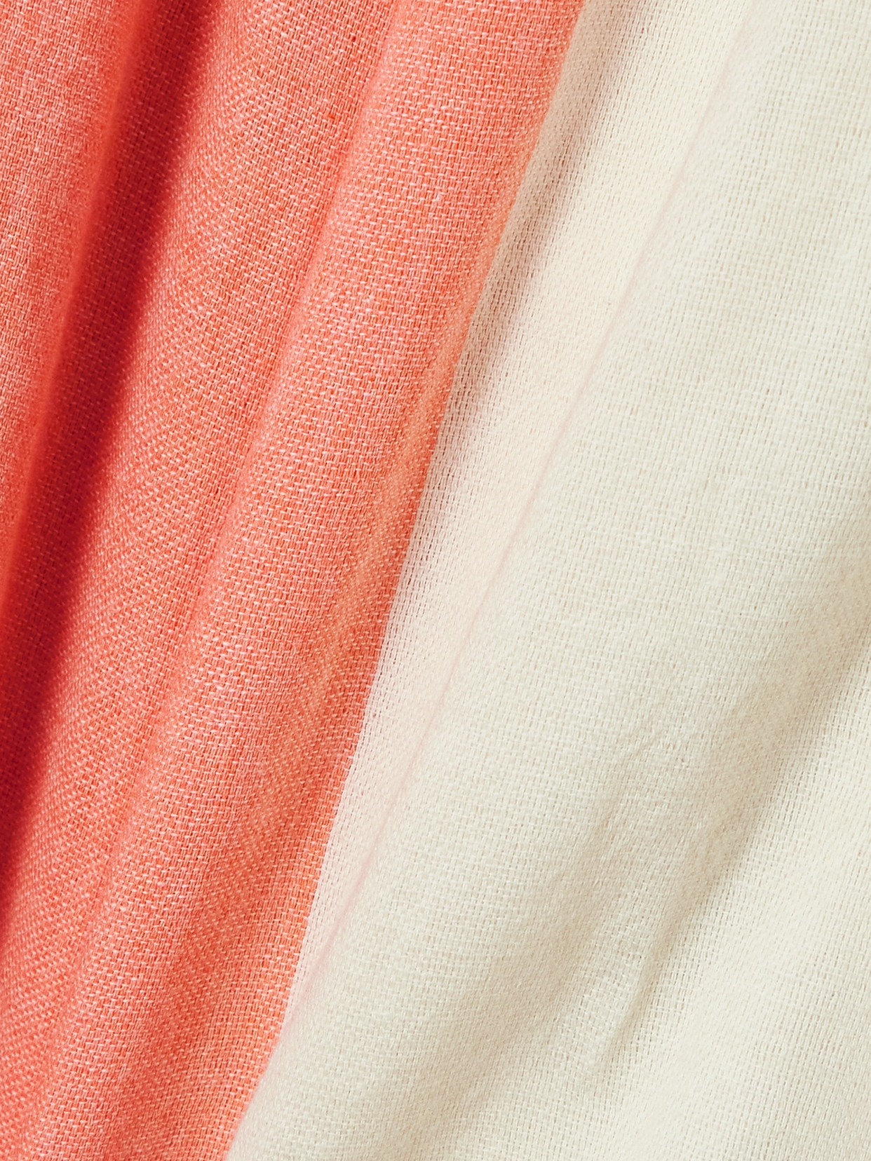 LEMLEM NIA PLEATED COLOR-BLOCK COTTON-BLEND MIDI DRESS