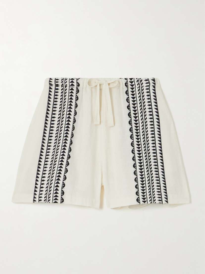 Lemlem Safia Striped Cotton-blend Shorts