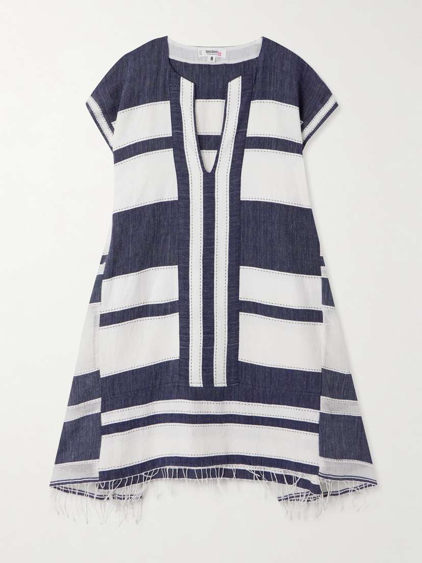 Lemlem Elina Fringed Paneled Cotton Kaftan