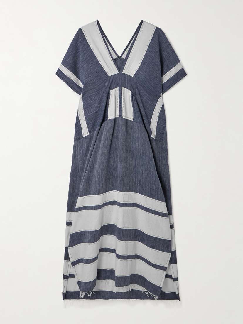 Lemlem Gasira Fringed Striped Cotton Kaftan