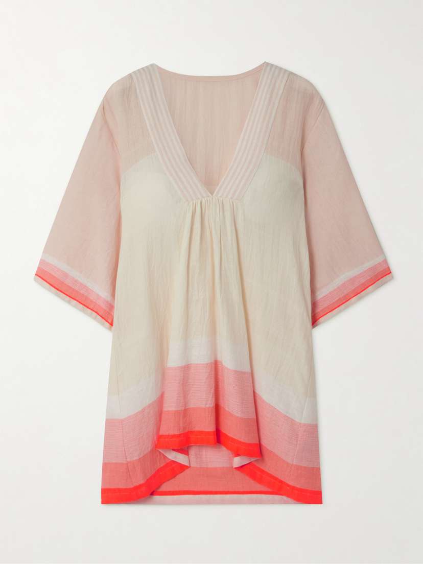 Lemlem Belkis Striped Cotton-blend Kaftan