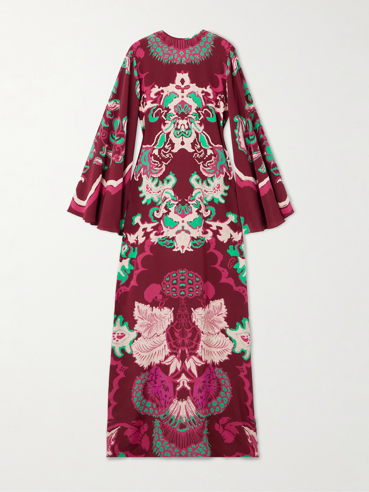 Johanna Ortiz Camino Real Printed Silk-crepe Maxi Dress In Purple