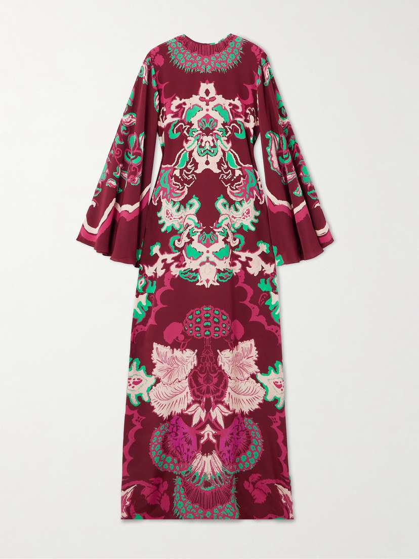Johanna Ortiz Camino Real Printed Silk-crepe Maxi Dress