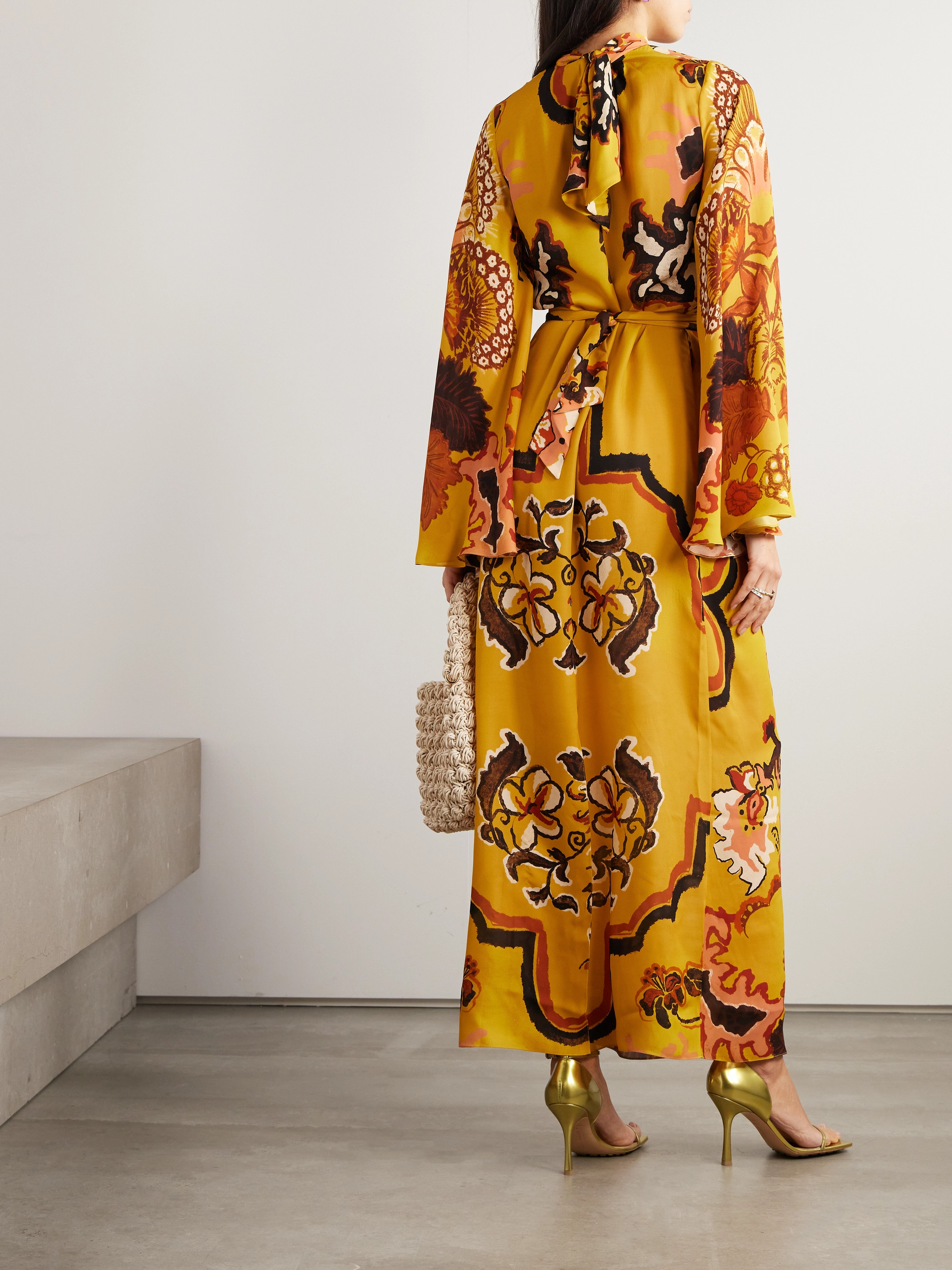 Johanna Ortiz Frontier Melodies embroidered printed silk-georgette maxi dress thumbnail