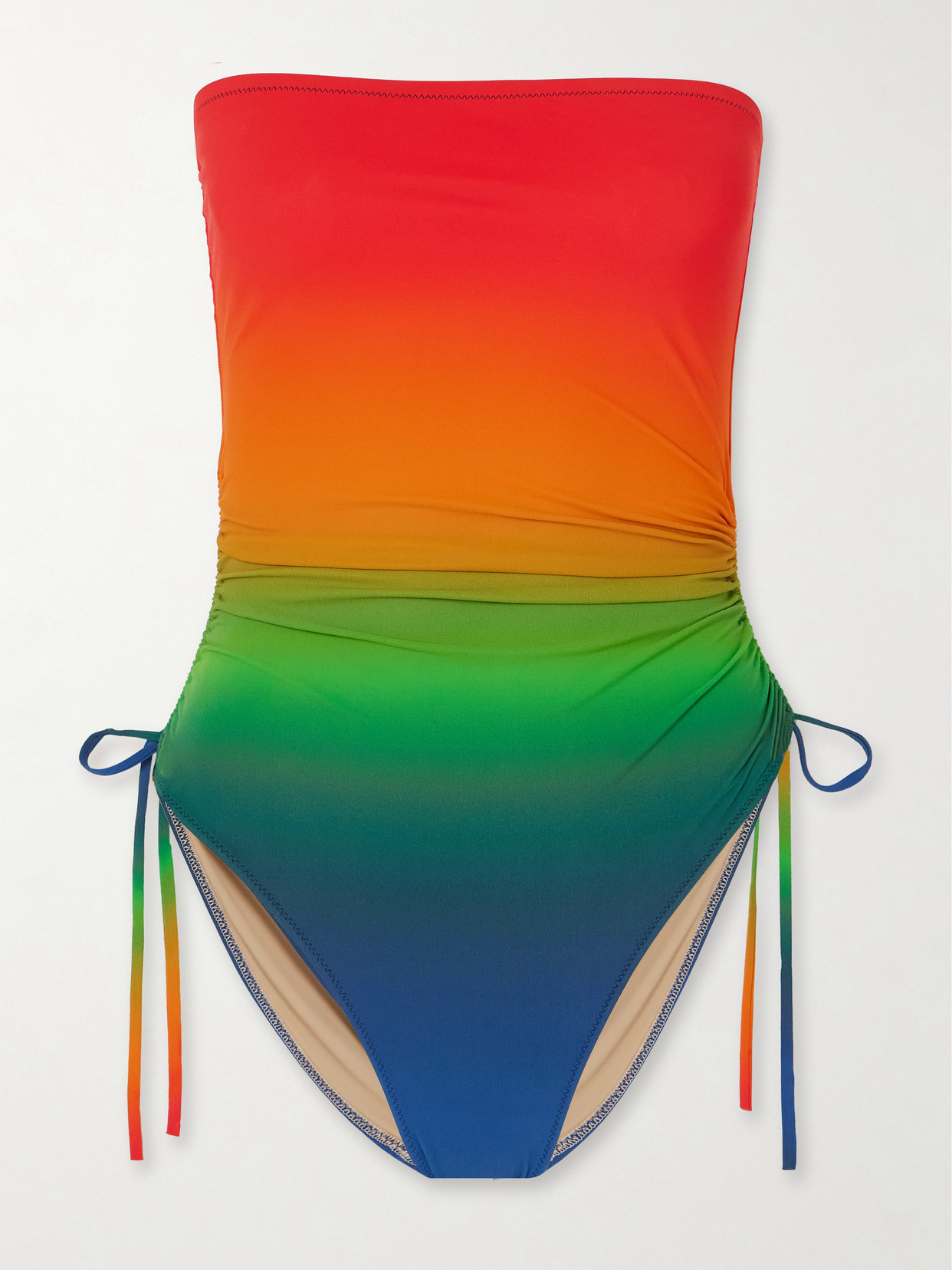 Lido Sessantadue Gradient Ruched Dégradé Swimsuit In Multi