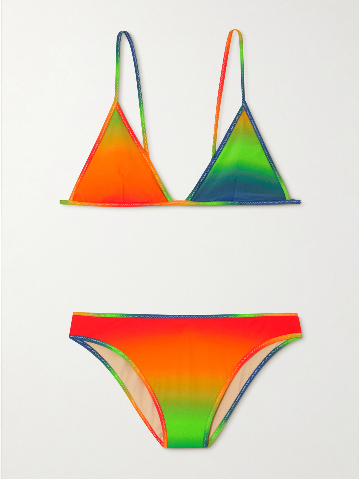 Lido Sessantatre Dégradé Triangle Bikini In Multi