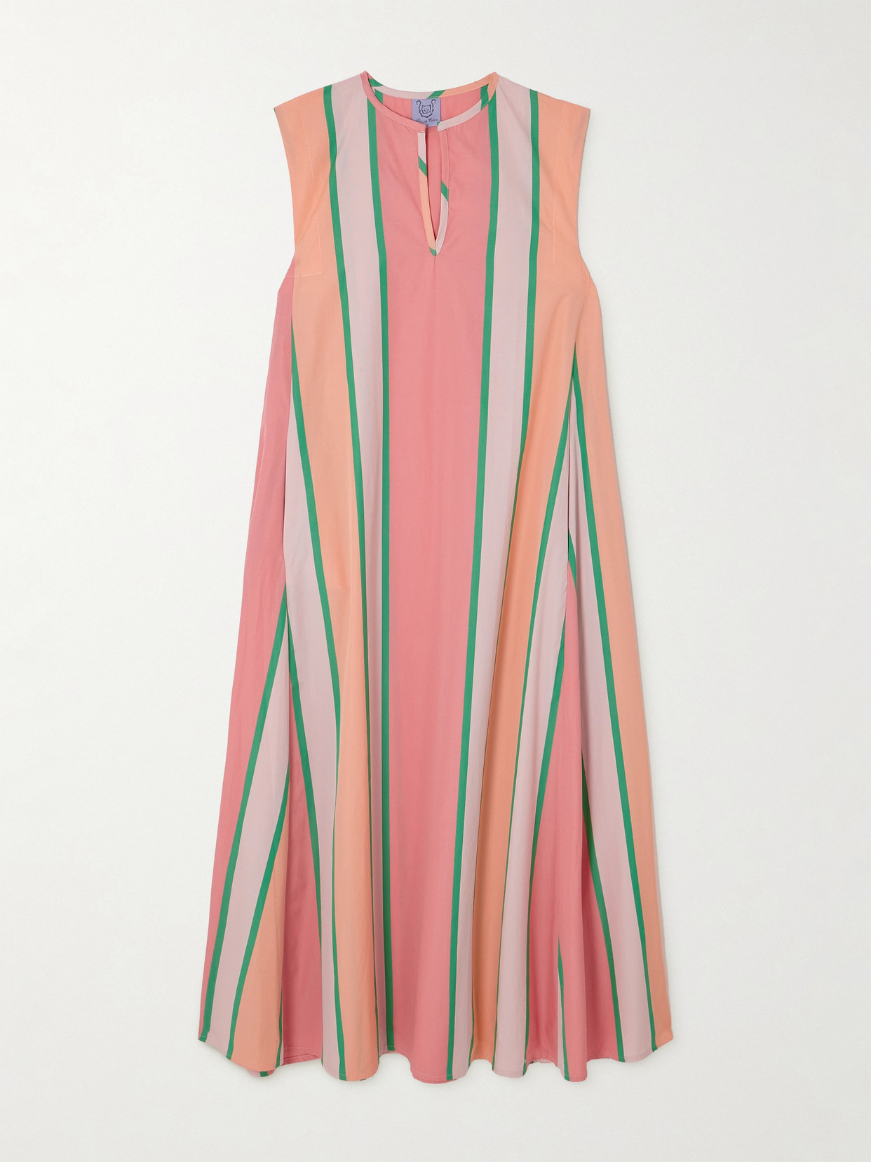 Thierry Colson Apolonia Striped Cotton-poplin Kaftan In Pink