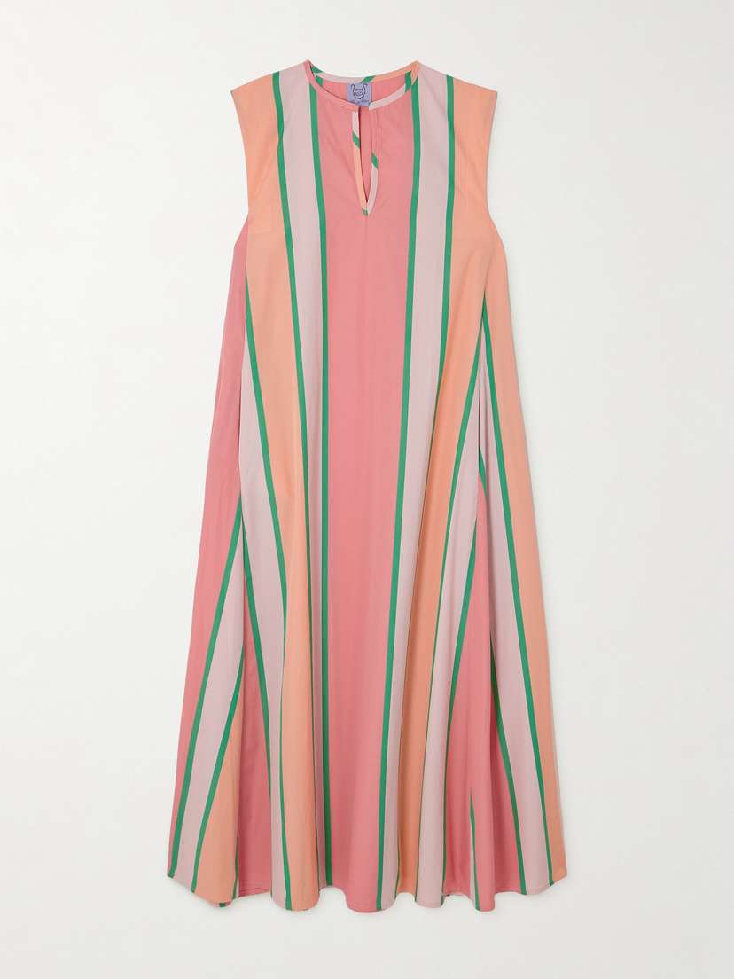 Thierry Colson Apolonia Striped Cotton-poplin Kaftan