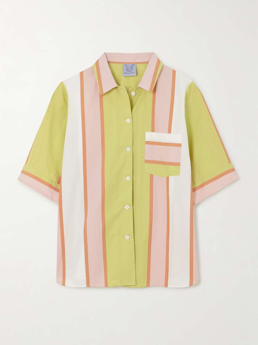 Thierry Colson Zouk Striped Cotton-poplin Shirt