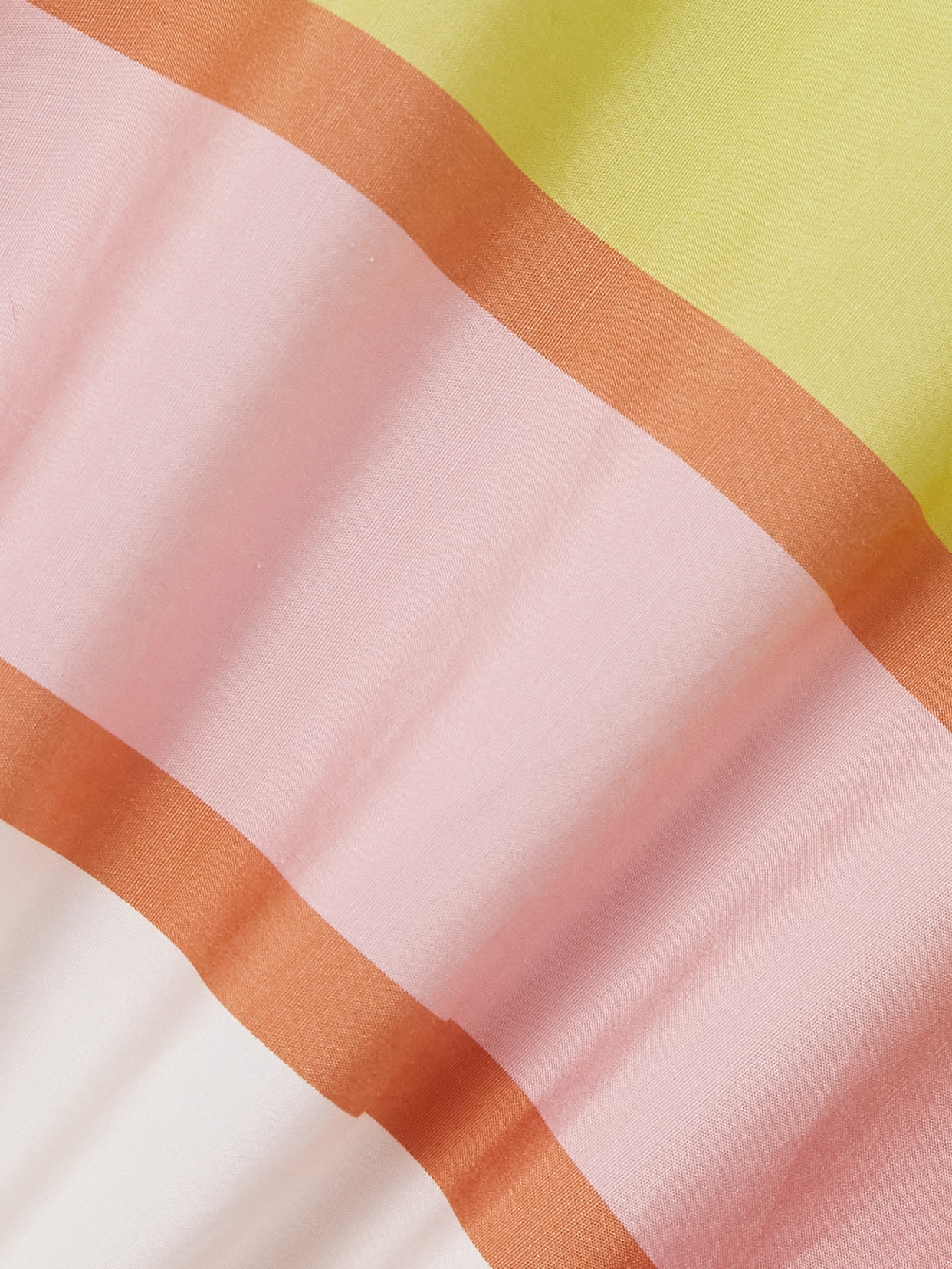 Thierry Colson Allegria Pleated Striped Cotton-poplin Midi Wrap Dress In Pink