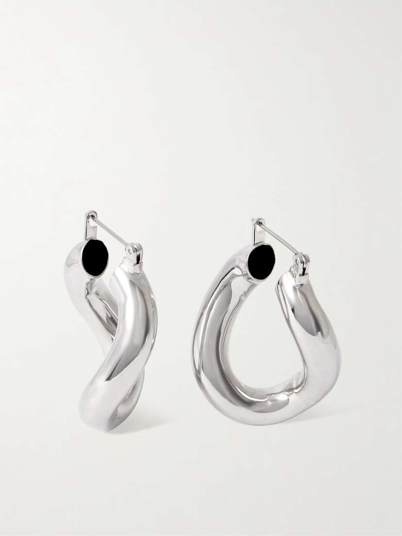 Laura Lombardi Anima Platinum-plated Recycled Hoop Earrings