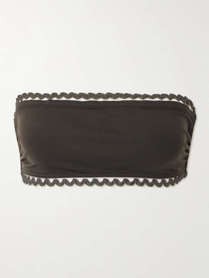 Eres Fever Mix Ric Rac-trimmed Bandeau Bikini Top