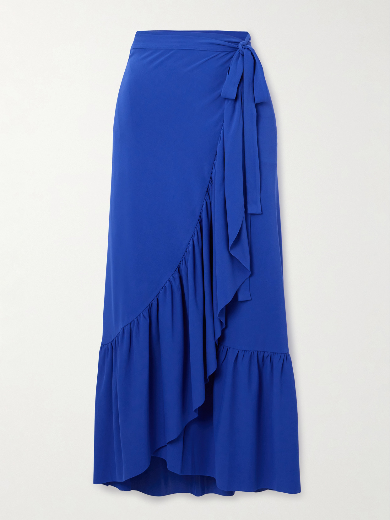 Eres - Les Essentials Julia Ruffled Stretch-crepe Pareo - Blue
