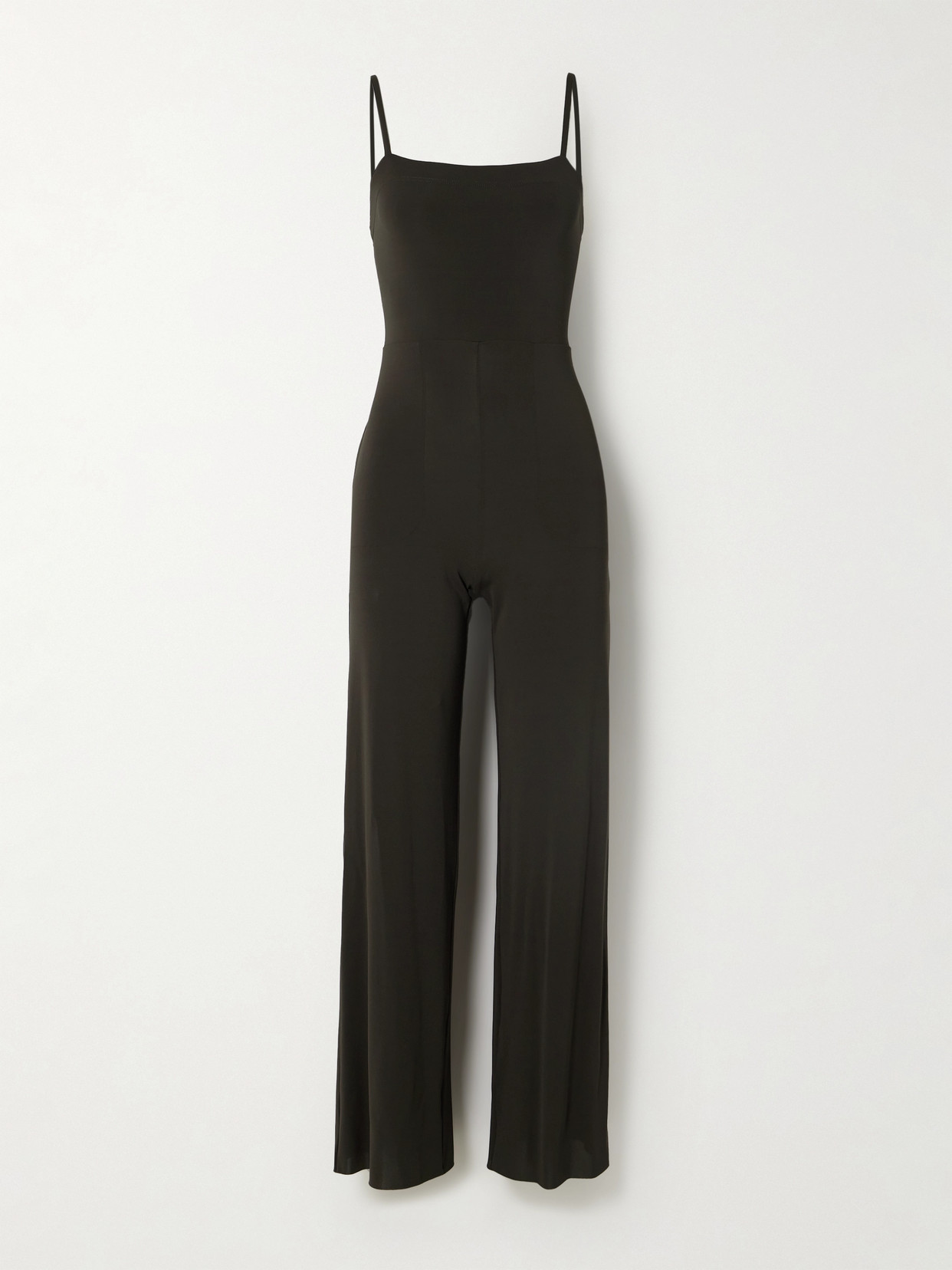 Eres Alba Belted Stretch-jersey Jumpsuit In Gray