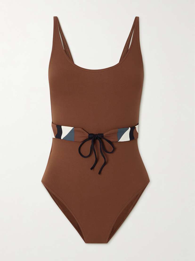 Eres Damier Belted Swimsuit