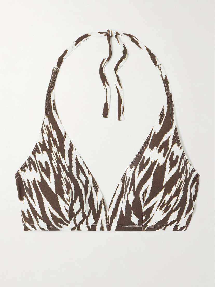 Eres Wind Storm Printed Triangle Bikini Top