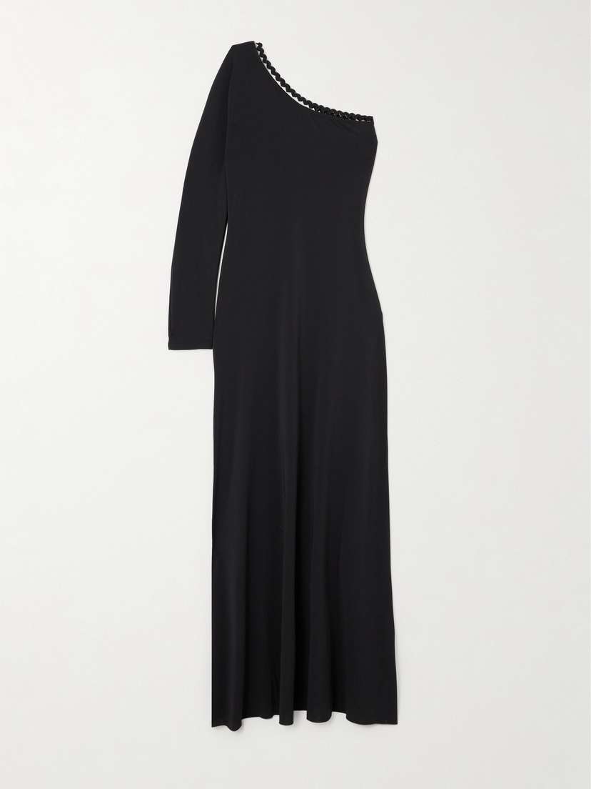 Eres Play One-sleeve Ric Rac-trimmed Stretch-jersey Maxi Dress