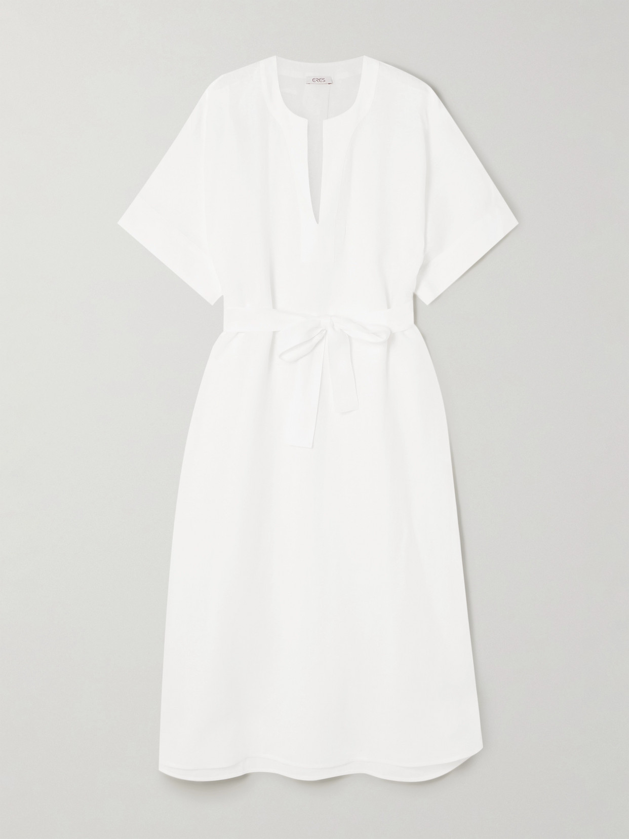 Eres - Bibi Belted Linen Kaftan - White